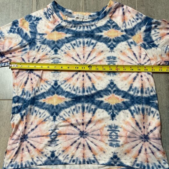 P.J. Salvage Hello Sunshine Tie Dye Lounge Top Crewneck Raglan Knit Size Large - Picture 7 of 9